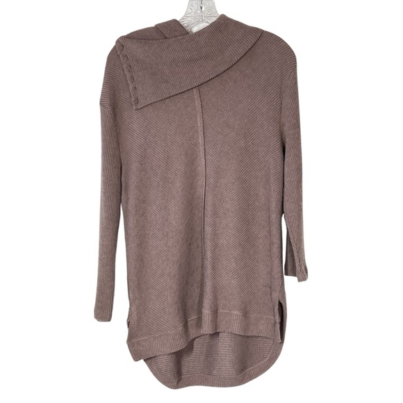 DEMOCRACY Cowl Neck High Low Brown Tunic Top Women's Size XS - Picture 12 of 16